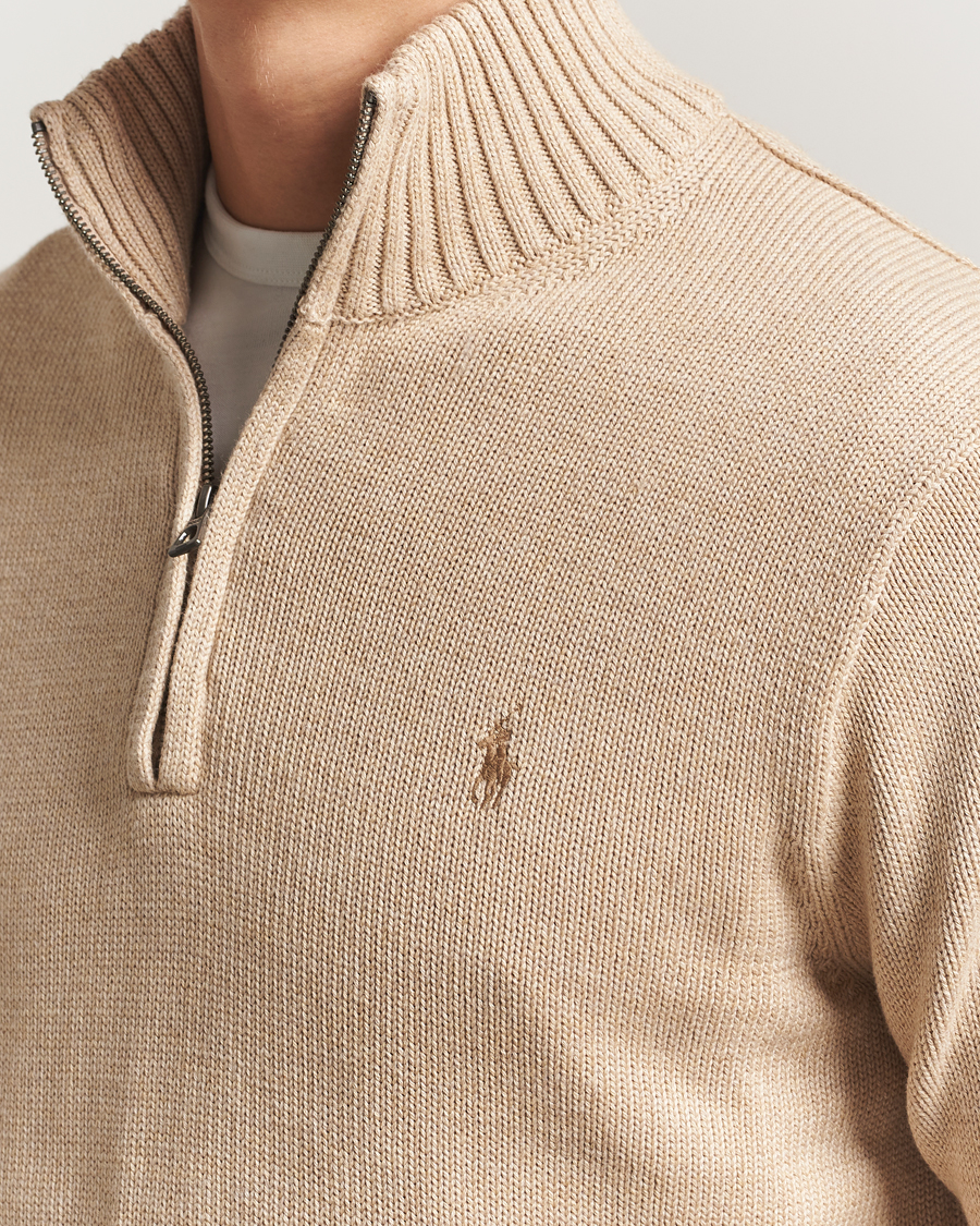 Hombres | Jerséis y prendas de punto | Polo Ralph Lauren | Cotton Pullover Half Zip Dune Melange