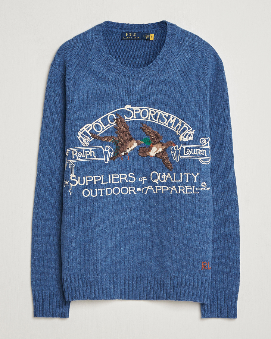 Hombres | Jerséis y prendas de punto | Polo Ralph Lauren | Cotton/Wool Printed Sweater Blue Multi