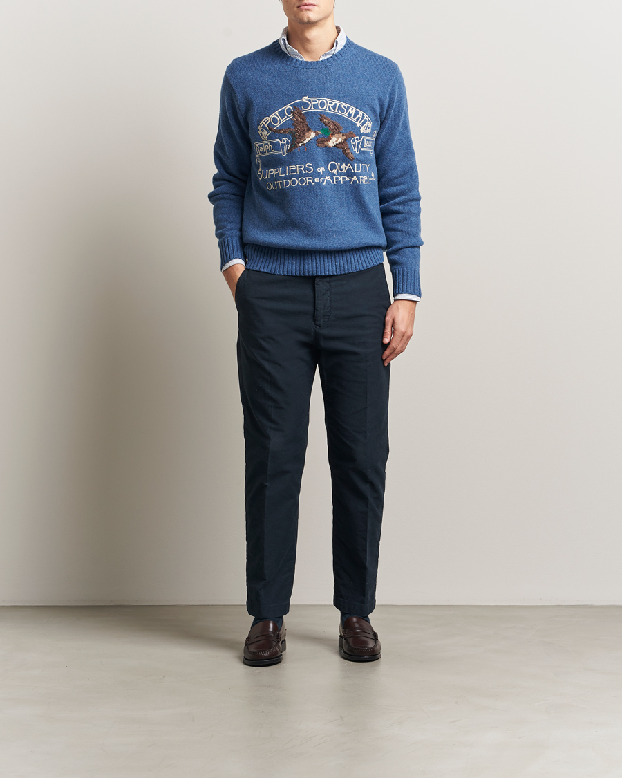 Hombres | Jerséis y prendas de punto | Polo Ralph Lauren | Cotton/Wool Printed Sweater Blue Multi