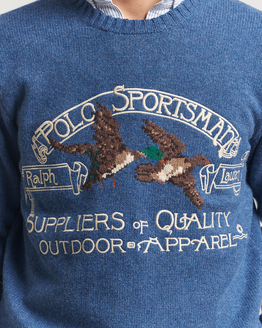 Hombres | Jerséis y prendas de punto | Polo Ralph Lauren | Cotton/Wool Printed Sweater Blue Multi
