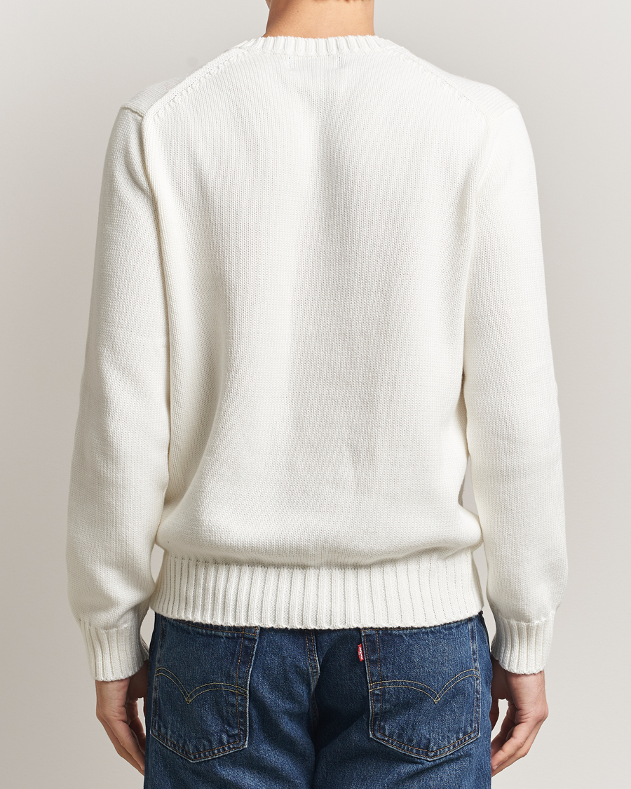 Hombres | Jerséis y prendas de punto | Polo Ralph Lauren | Cotton Flag Sweater Deckwash White