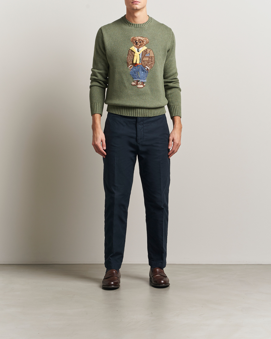 Hombres | Jerséis y prendas de punto | Polo Ralph Lauren | Cotton/Cashmere Bear Sweater Lovette Heather