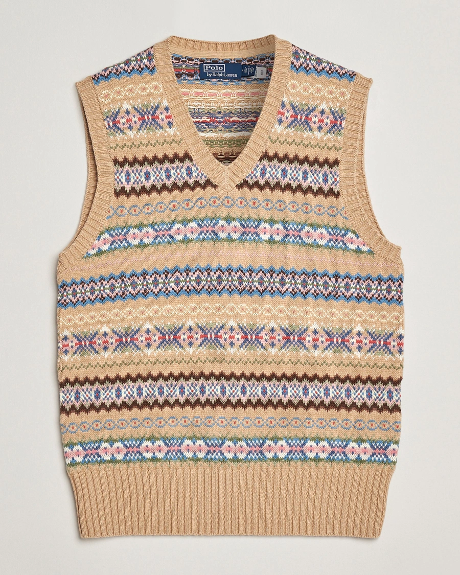 Hombres | Jerséis y prendas de punto | Polo Ralph Lauren | Cotton Wool Long Sleeve Sweater Tan Multi