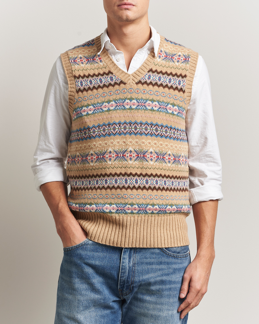 Hombres | Jerséis y prendas de punto | Polo Ralph Lauren | Cotton Wool Long Sleeve Sweater Tan Multi