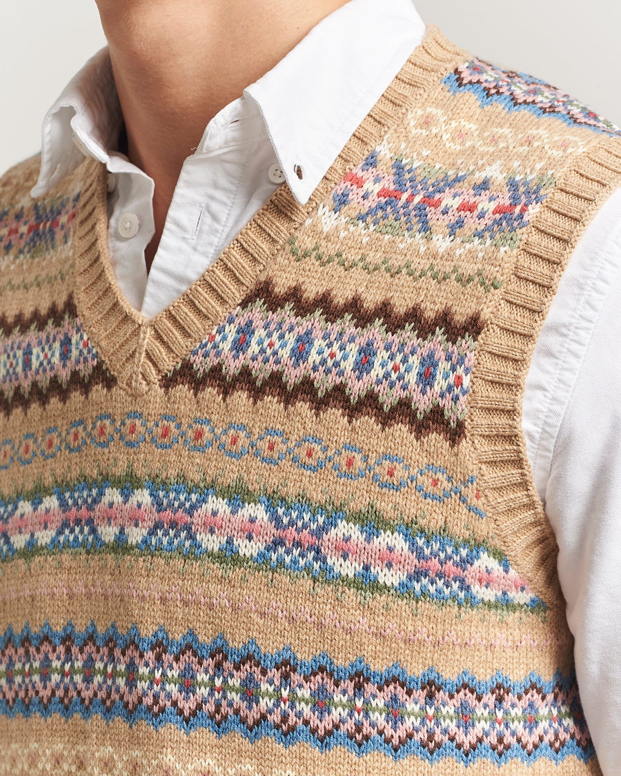 Hombres | Jerséis y prendas de punto | Polo Ralph Lauren | Cotton Wool Long Sleeve Sweater Tan Multi