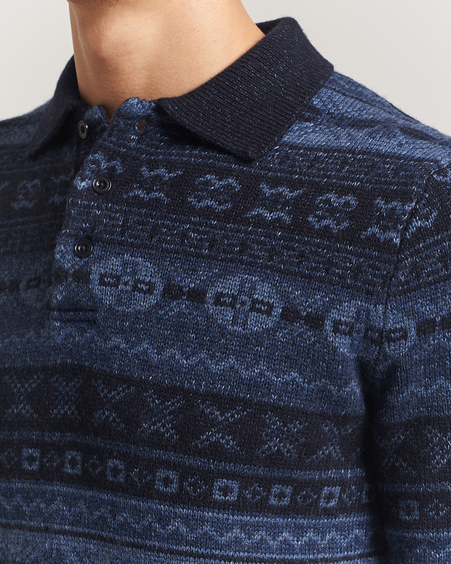 Hombres | Jerséis y prendas de punto | Polo Ralph Lauren | Wool/Linen Blend Long Sleeve Sweater Navy Multi
