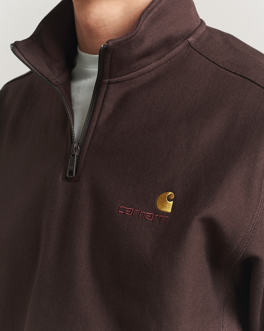 Hombres | Jerséis y prendas de punto | Carhartt WIP | Half Zip American Script Sweat Palisander