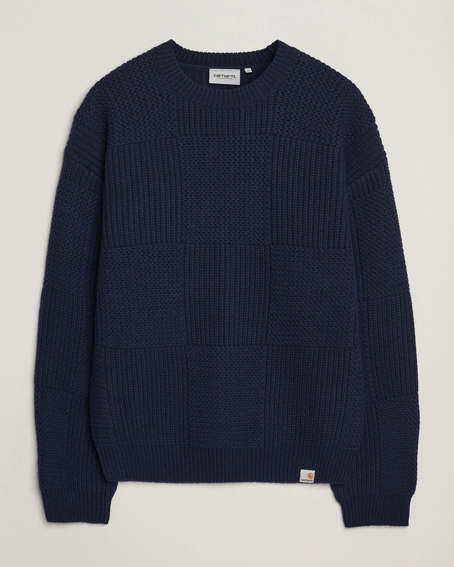 Hombres | Jerséis y prendas de punto | Carhartt WIP | Bishop Knitted Sweater Dark Navy