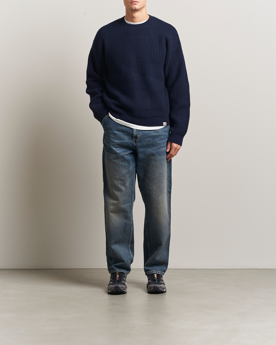 Hombres | Jerséis y prendas de punto | Carhartt WIP | Bishop Knitted Sweater Dark Navy