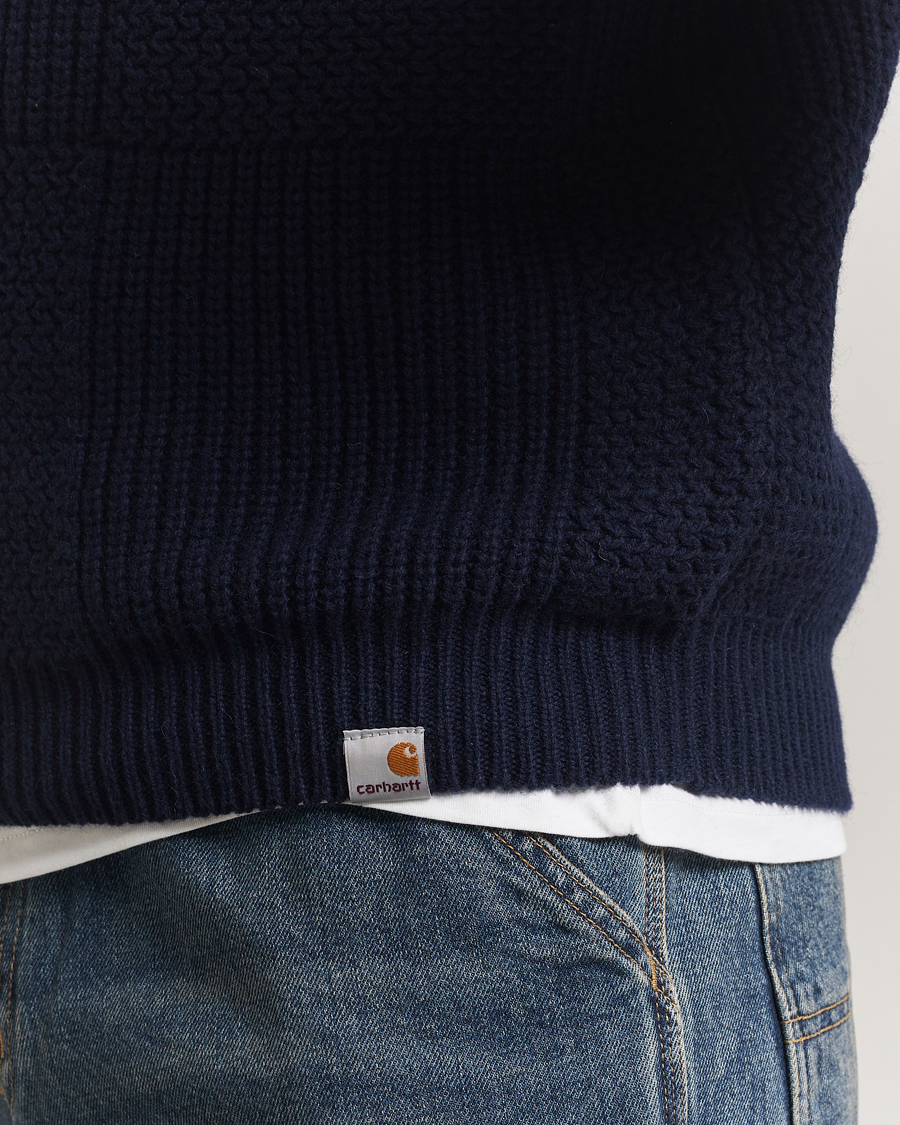 Hombres | Jerséis y prendas de punto | Carhartt WIP | Bishop Knitted Sweater Dark Navy