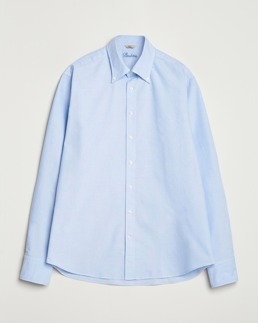 Hombres | Camisas | Stenströms | Regular Fit Oxford Shirt Light Blue