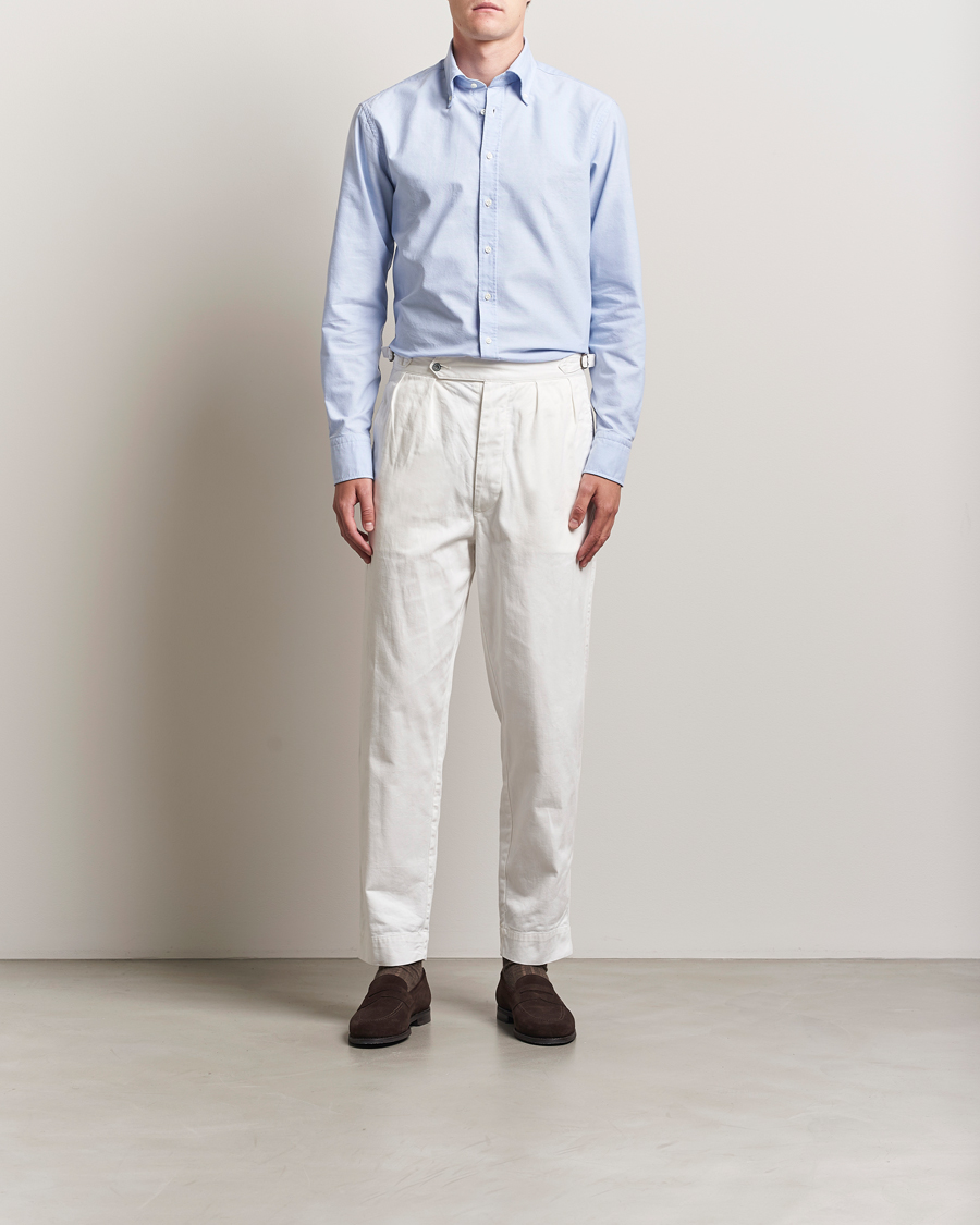 Hombres | Camisas | Stenströms | Regular Fit Oxford Shirt Light Blue