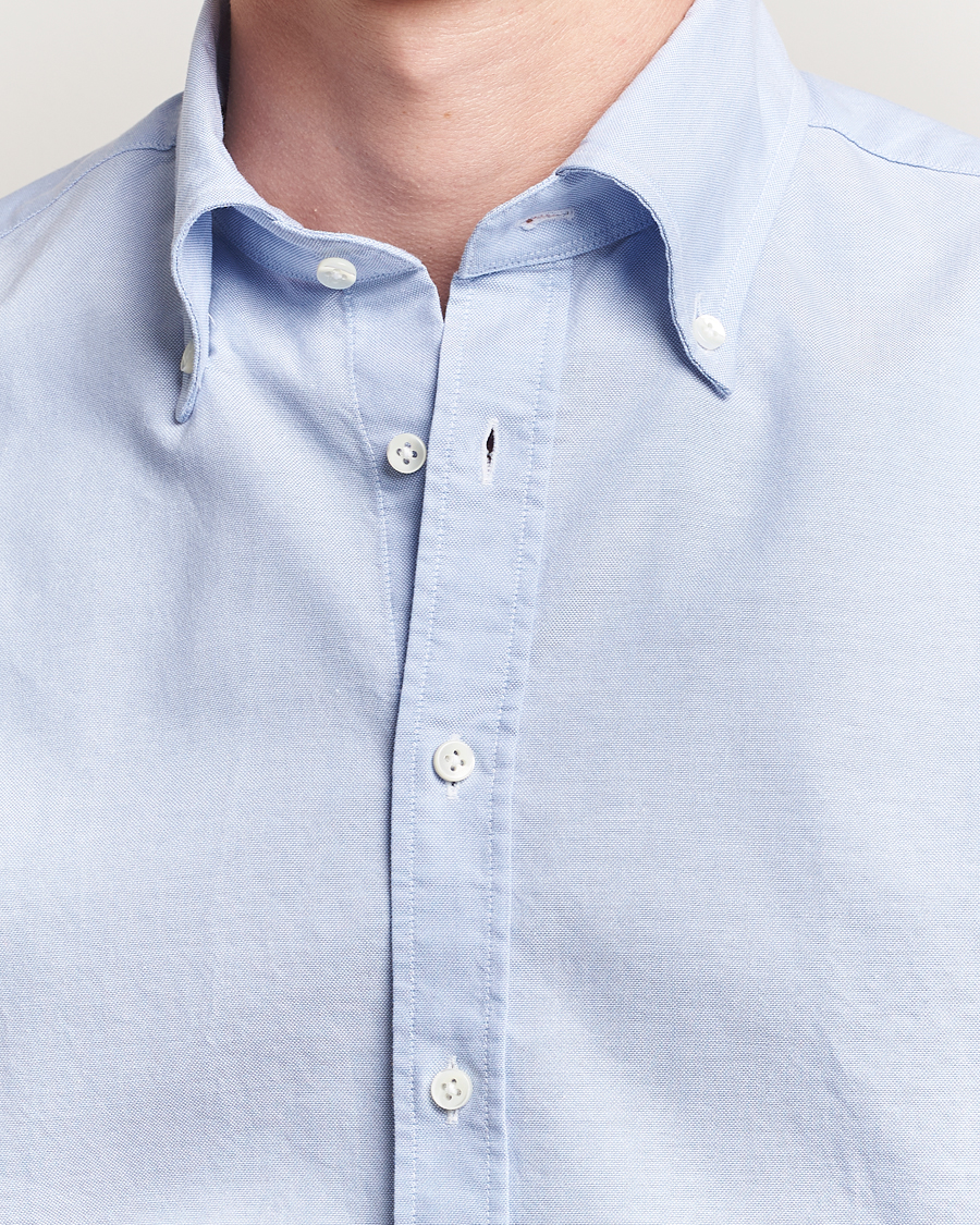 Hombres | Camisas | Stenströms | Regular Fit Oxford Shirt Light Blue