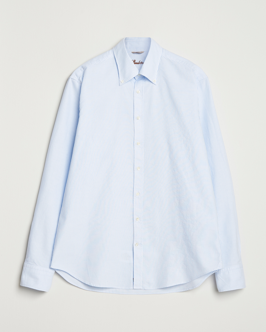 Hombres | Camisas | Stenströms | Regular Fit Oxford Shirt Blue/White