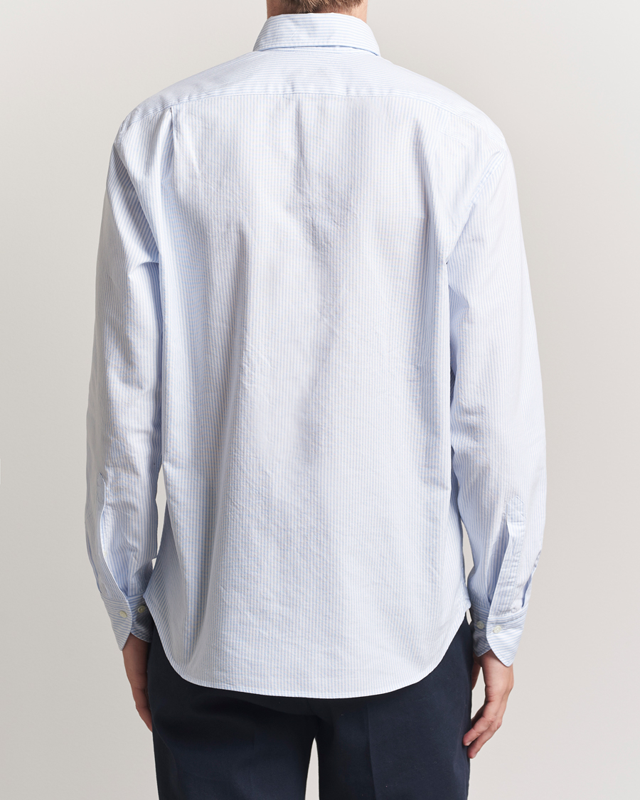 Hombres | Camisas | Stenströms | Regular Fit Oxford Shirt Blue/White