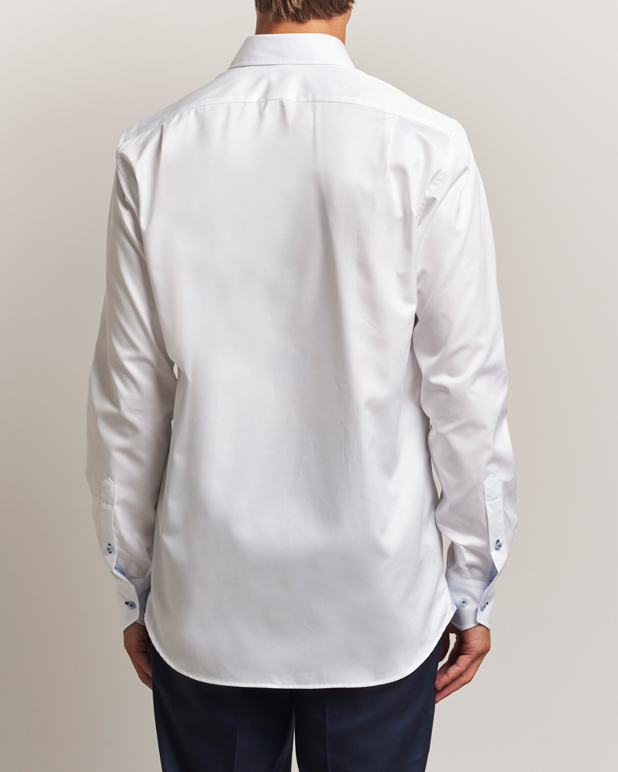 Hombres | Camisas | Stenströms | Regular Fit X-Long Sleeve Contrast Shirt White