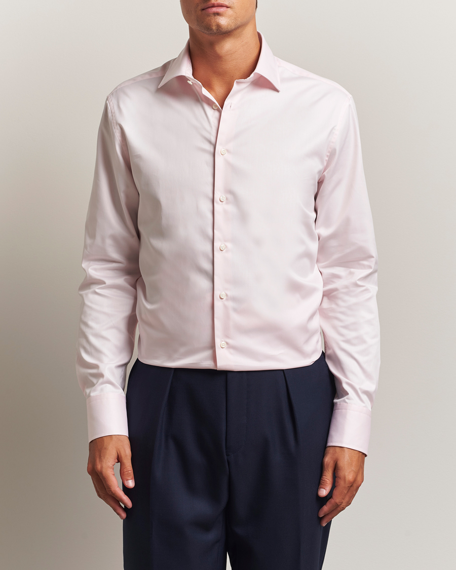 Hombres | Camisas | Stenströms | Regular Fit Cut Away Shirt Pink