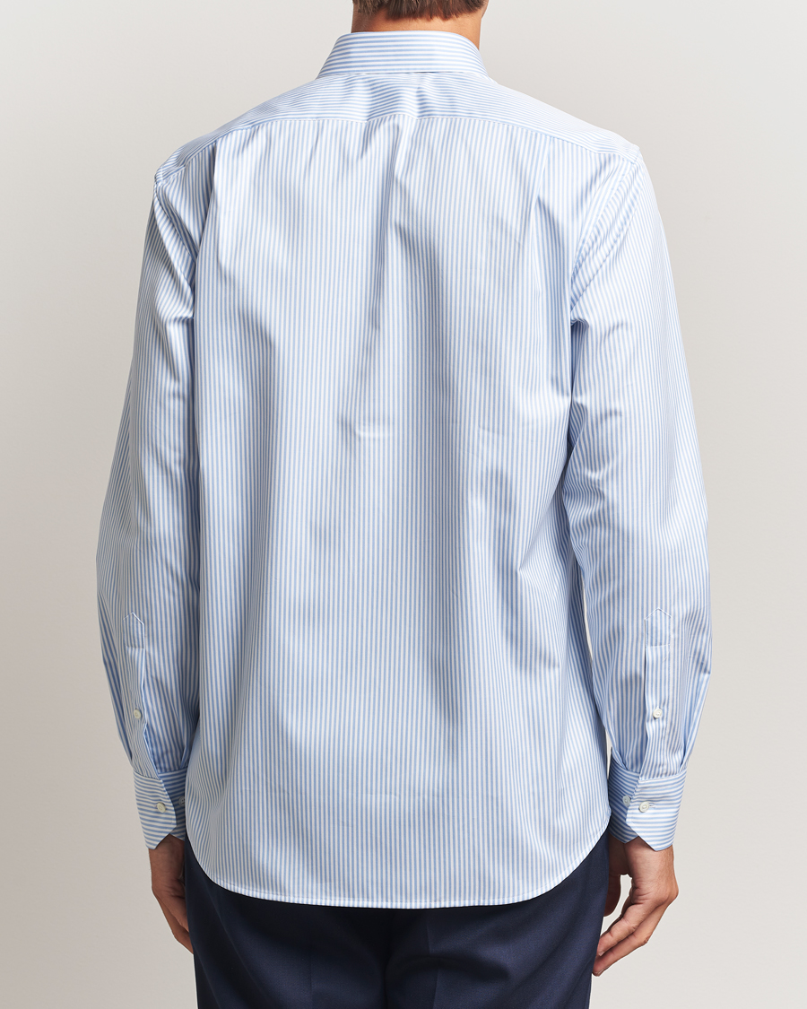 Hombres | Camisas | Stenströms | Regular Fit Striped Cut Away Shirt Blue/White