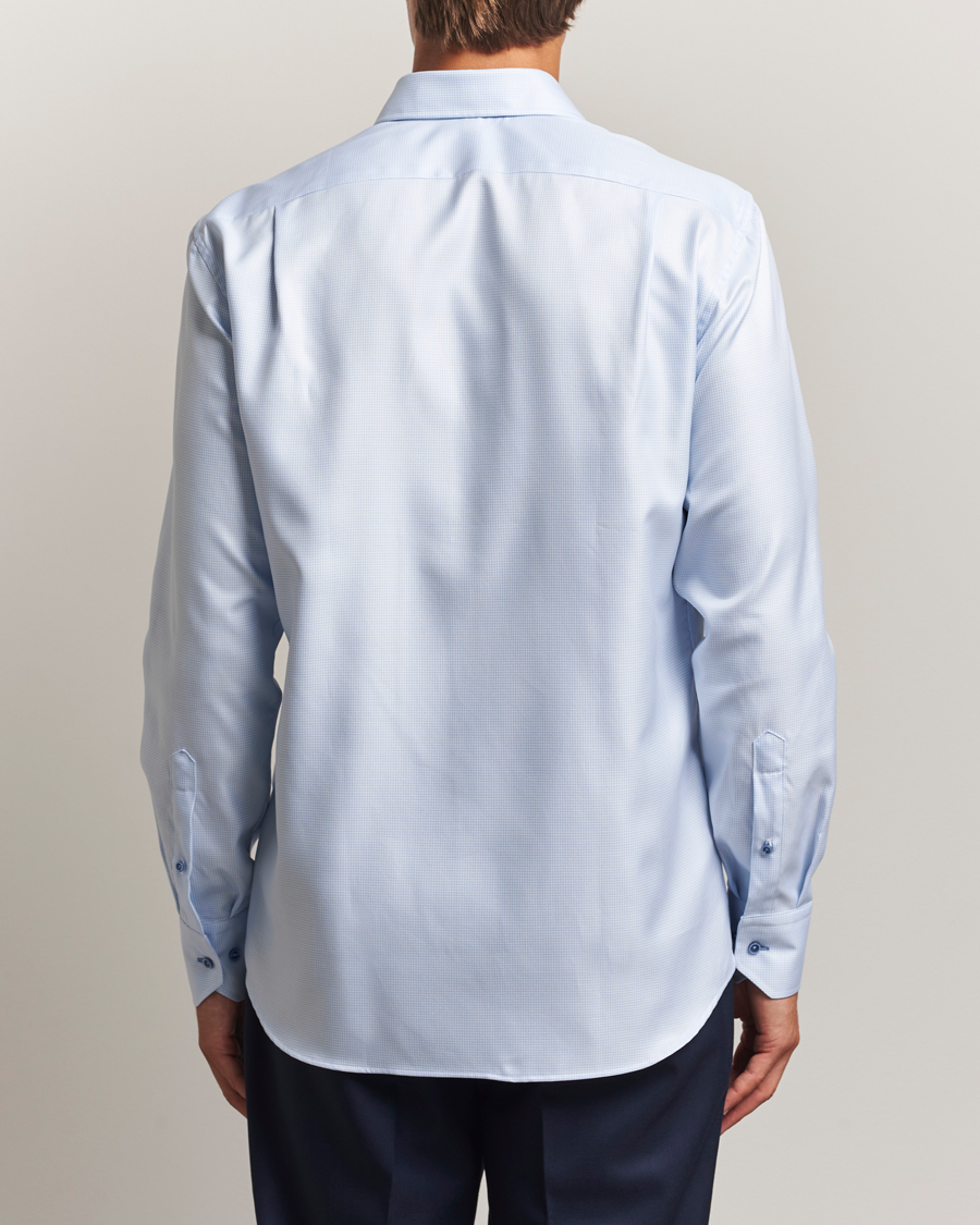 Hombres | Camisas | Stenströms | Regular Fit Contrast Shirt Light Blue