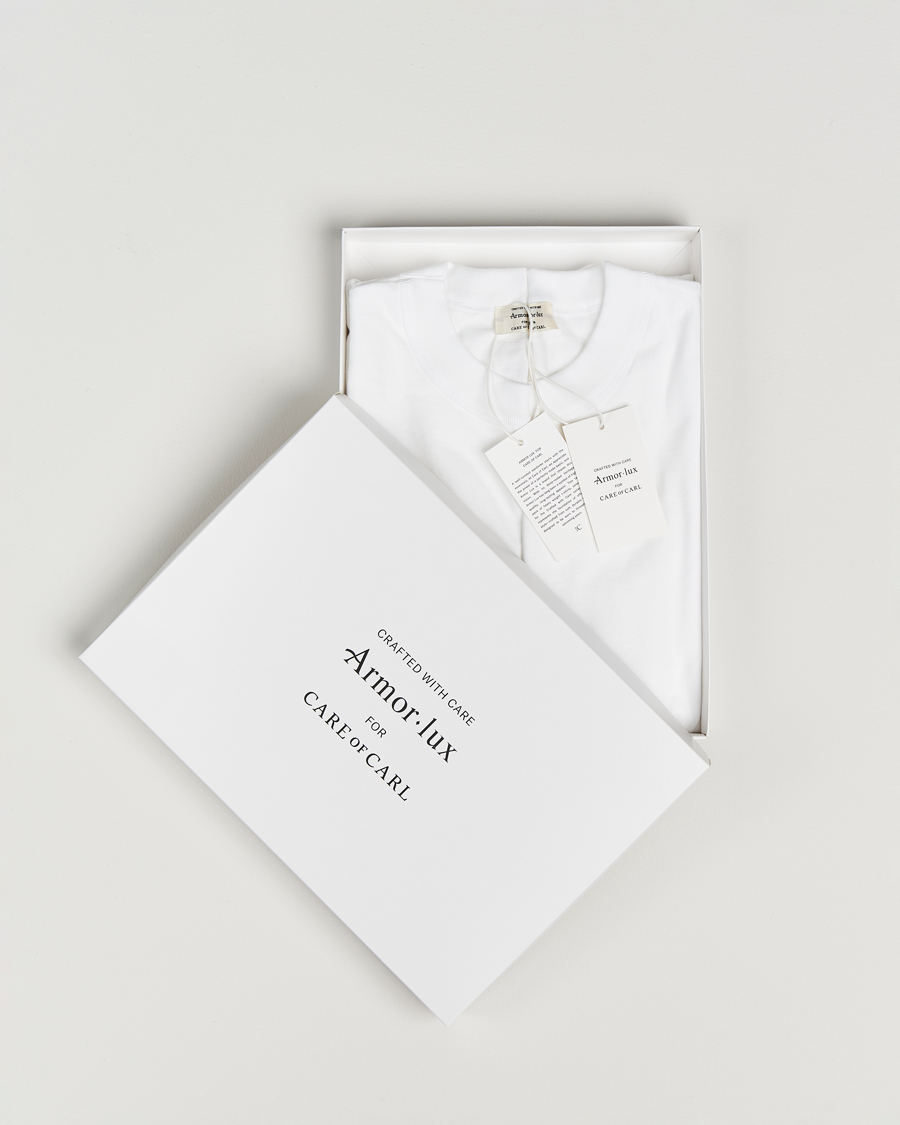Hombres | Camisetas | Armor Lux for Care of Carl | Armor-lux 2-Pack Heritage Callac T-Shirt White/White