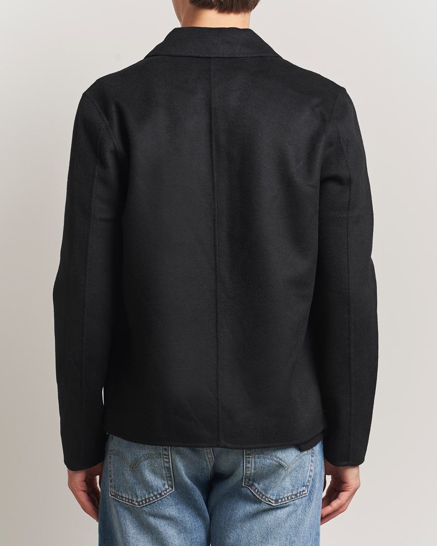 Hombres | Abrigos y chaquetas | Samsøe Samsøe | Sapaulo Wool Full Zip Shirt Jacket Black