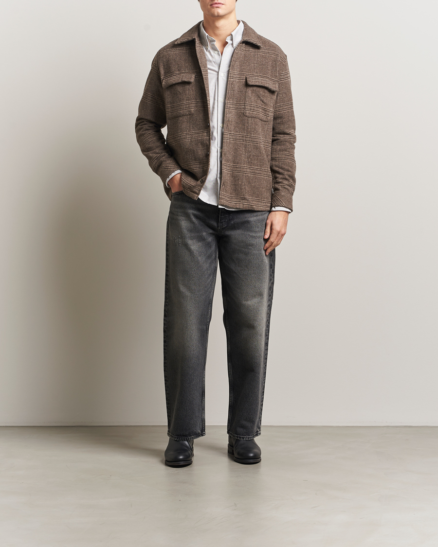 Hombres | Camisas | Samsøe Samsøe | Castor Checked Overshirt Black Coffee