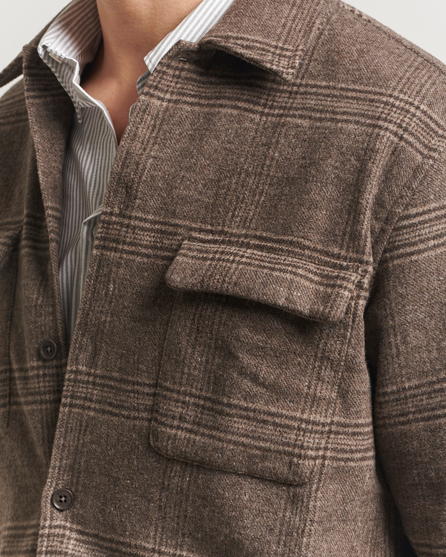 Hombres | Camisas | Samsøe Samsøe | Castor Checked Overshirt Black Coffee