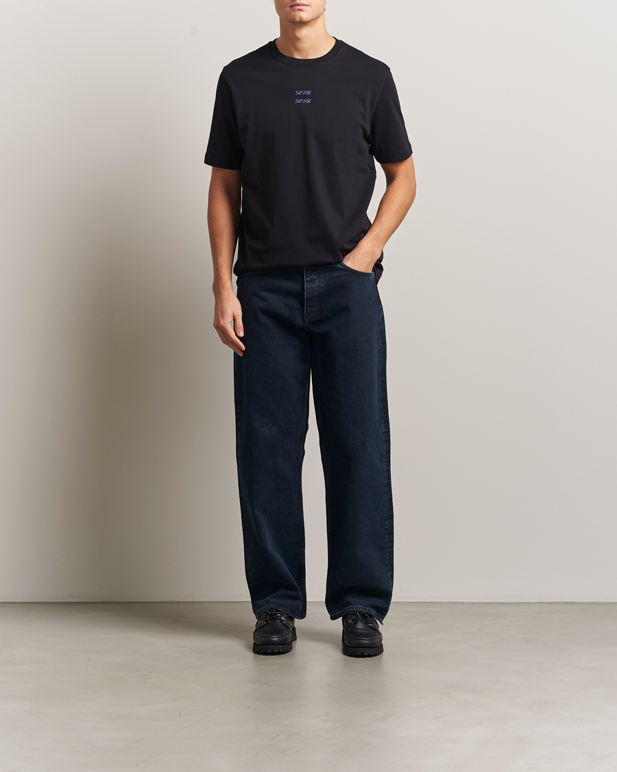 Hombres | Camisetas | Samsøe Samsøe | Cards Printed Crew Neck T-Shirt Black