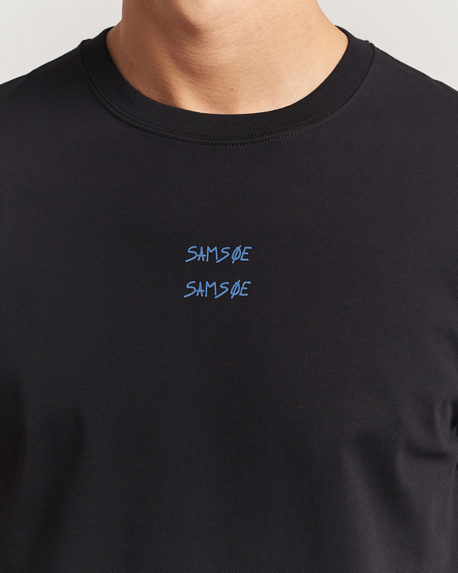 Hombres | Camisetas | Samsøe Samsøe | Cards Printed Crew Neck T-Shirt Black