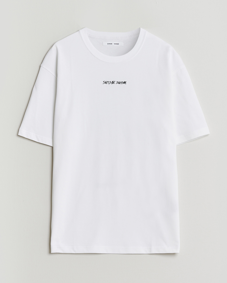Hombres | Camisetas | Samsøe Samsøe | Dinner Printed Crew Neck T-Shirt White
