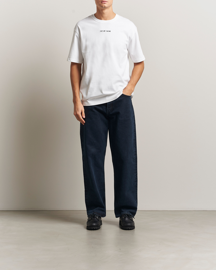 Hombres | Camisetas | Samsøe Samsøe | Dinner Printed Crew Neck T-Shirt White