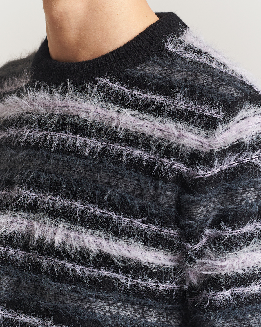 Hombres | Jerséis y prendas de punto | Samsøe Samsøe | Finnley Striped Knitted Sweater Black Multi