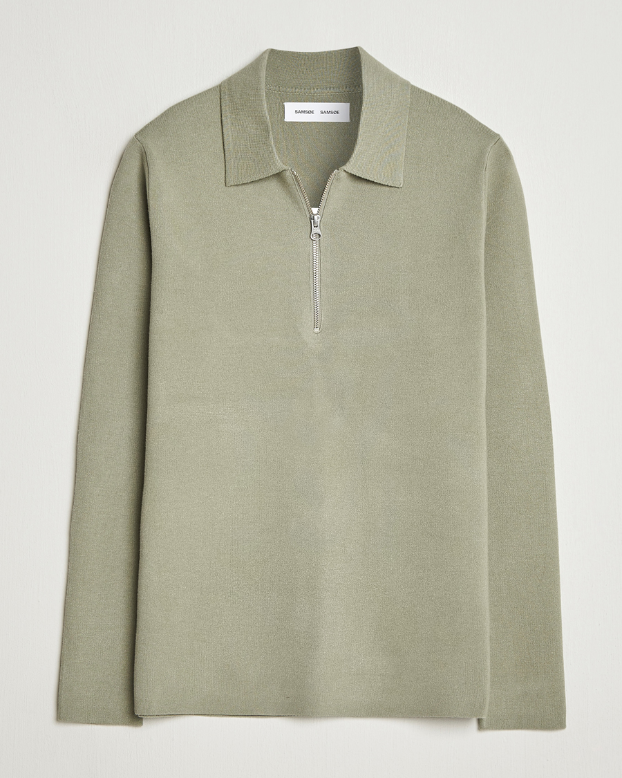 Hombres | Jerséis y prendas de punto | Samsøe Samsøe | Guna Half Zip Seagrass