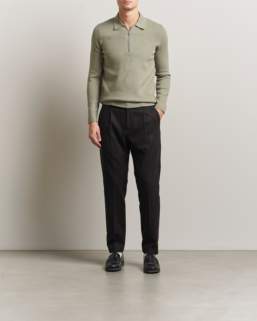 Hombres | Jerséis y prendas de punto | Samsøe Samsøe | Guna Half Zip Seagrass