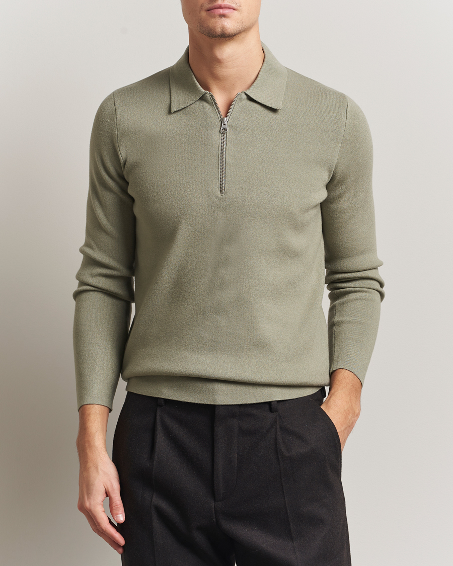 Hombres | Jerséis y prendas de punto | Samsøe Samsøe | Guna Half Zip Seagrass