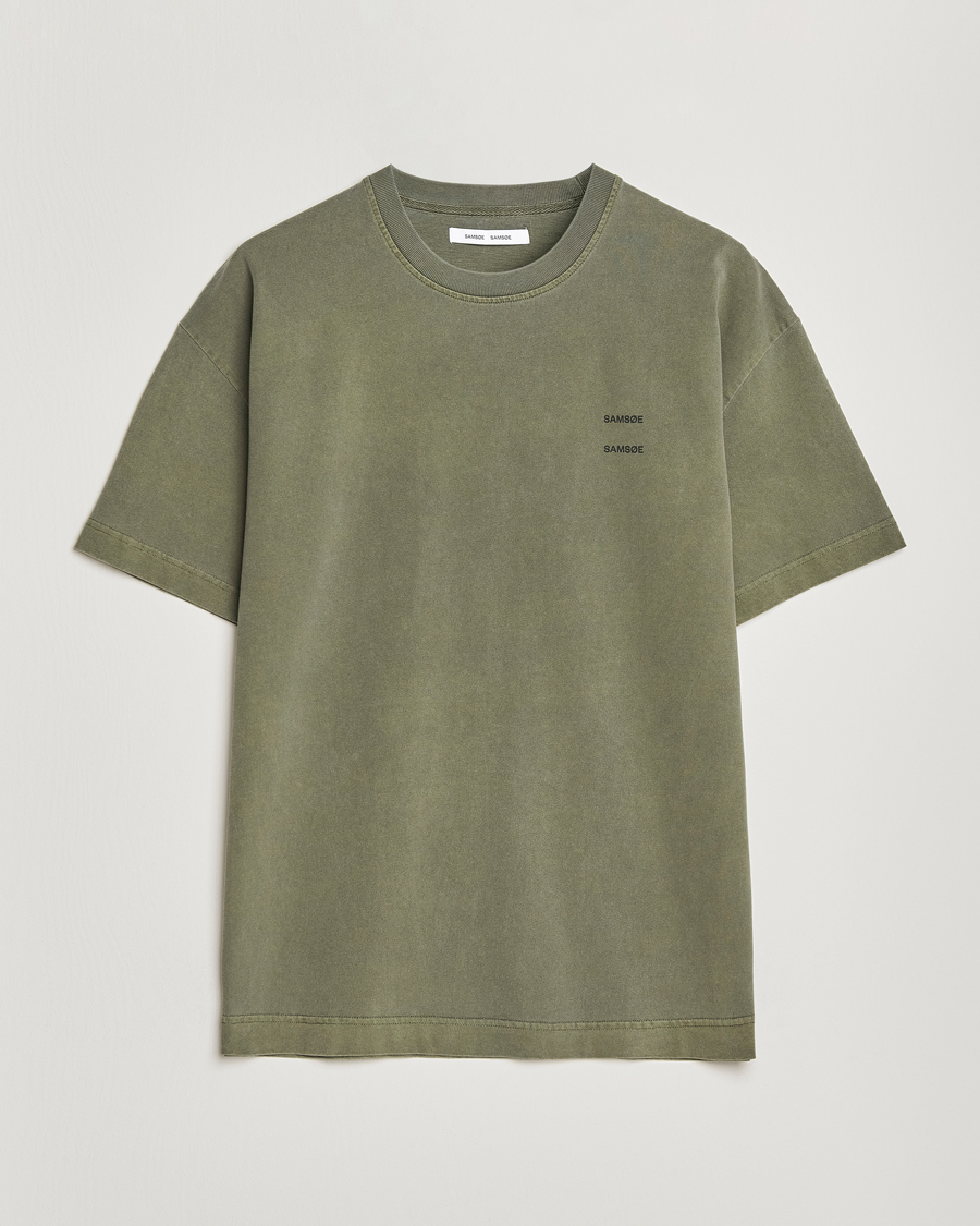 Hombres | Camisetas | Samsøe Samsøe | Joel Organic Cotton Washed T-Shirt Castor Grey