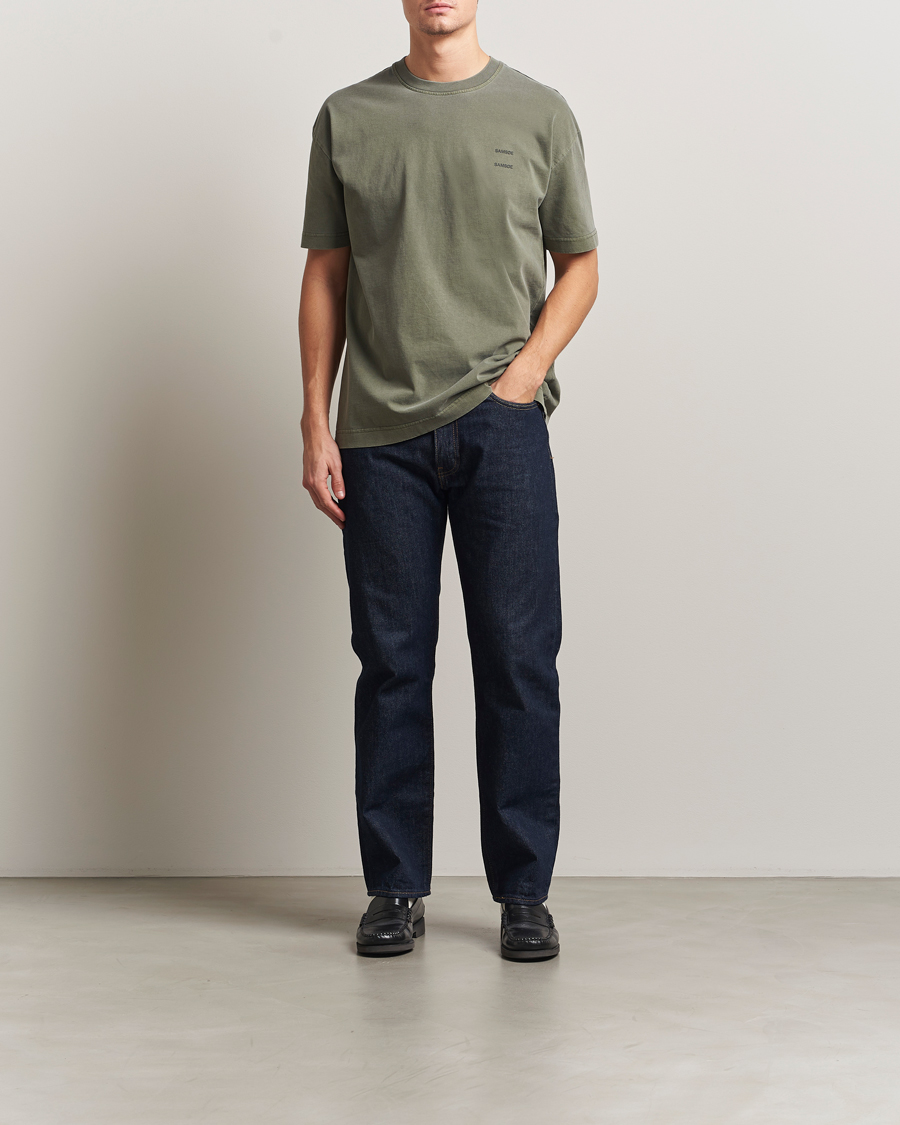 Hombres | Camisetas | Samsøe Samsøe | Joel Organic Cotton Washed T-Shirt Castor Grey