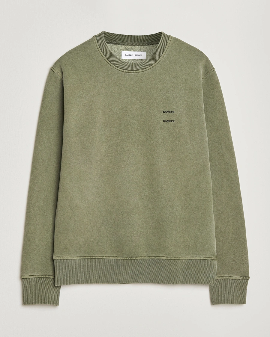 Hombres | Jerséis y prendas de punto | Samsøe Samsøe | Joel Organic Cotton Washed Sweatshirt Castor Grey
