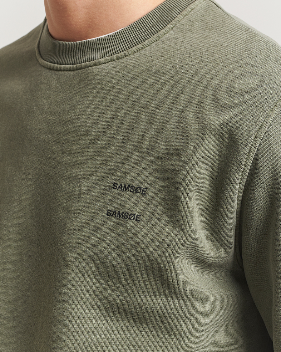 Hombres | Jerséis y prendas de punto | Samsøe Samsøe | Joel Organic Cotton Washed Sweatshirt Castor Grey