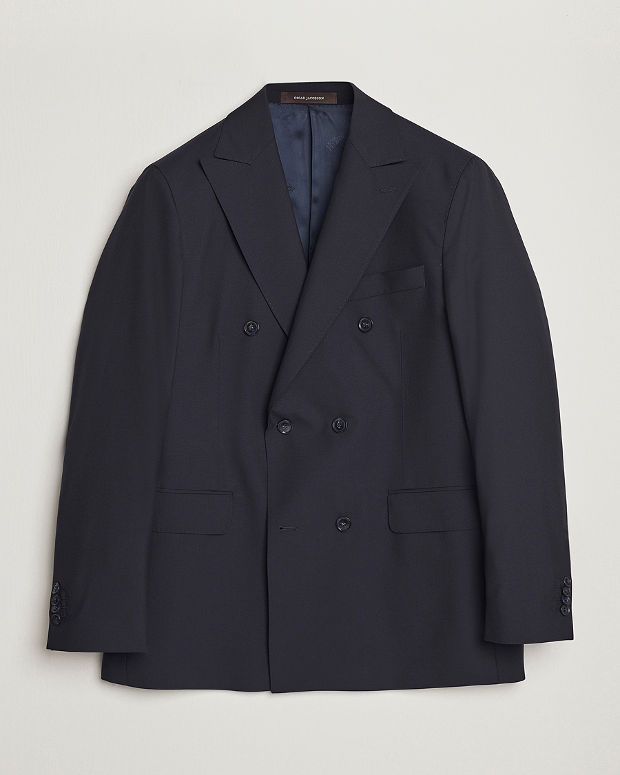 Hombres | Blazers | Oscar Jacobson | Farris Wool Blazer Navy