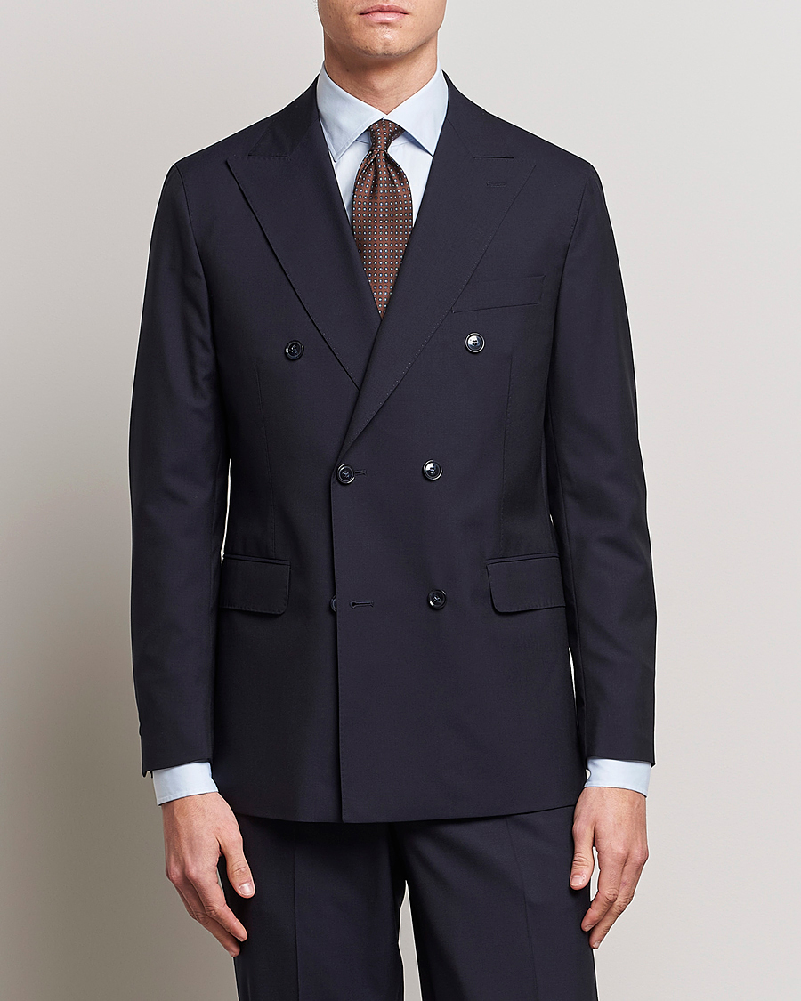 Hombres | Blazers | Oscar Jacobson | Farris Wool Blazer Navy