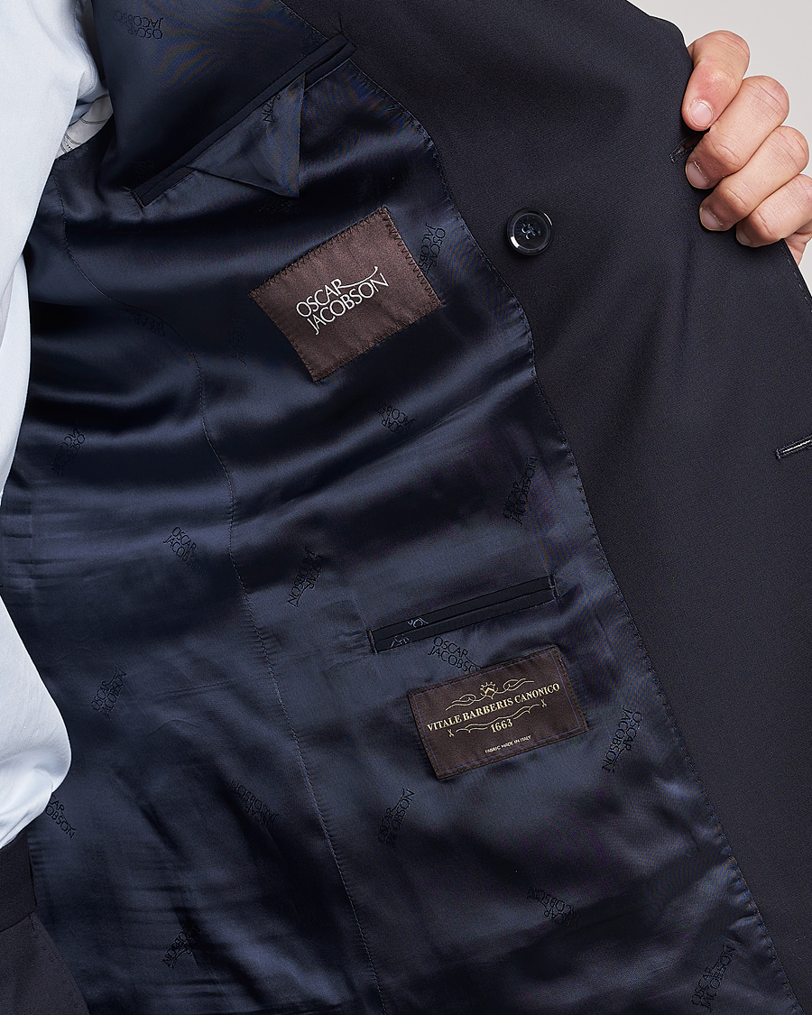 Hombres | Blazers | Oscar Jacobson | Farris Wool Blazer Navy