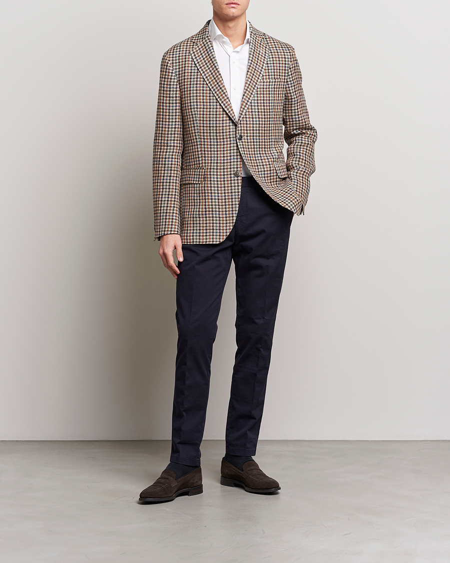 Hombres | Pantalones | Oscar Jacobson | Danwick Cotton Trousers Navy
