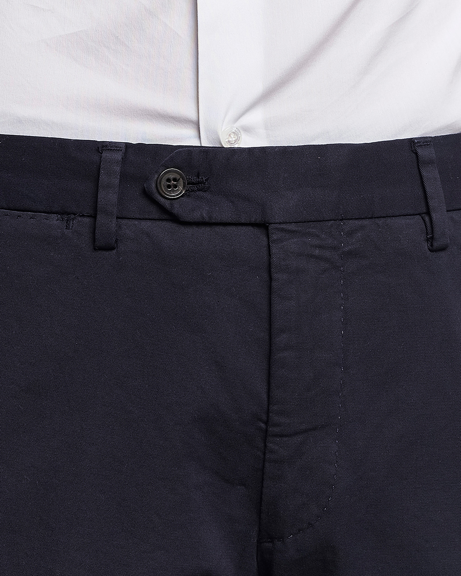 Hombres | Pantalones | Oscar Jacobson | Danwick Cotton Trousers Navy
