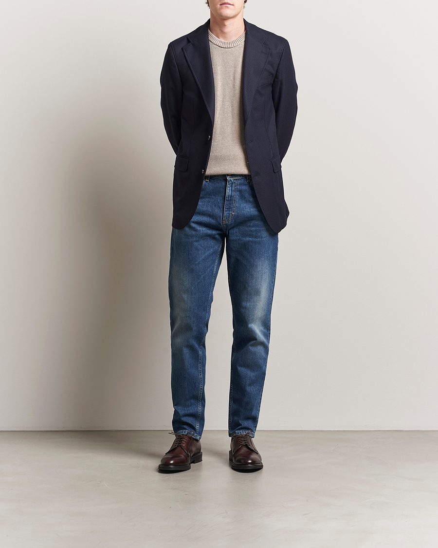 Hombres | Pantalones | Oscar Jacobson | Karl Cotton Stretch Jeans Vintage Wash