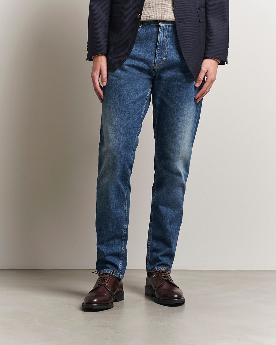Hombres | Pantalones | Oscar Jacobson | Karl Cotton Stretch Jeans Vintage Wash