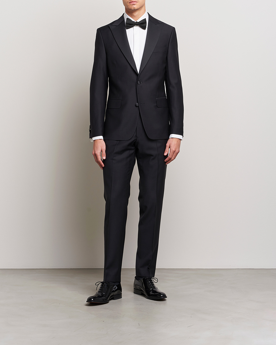 Hombres | Camisas | Oscar Jacobson | Slim Fit Cut Away Tuxedo Double Cuff White
