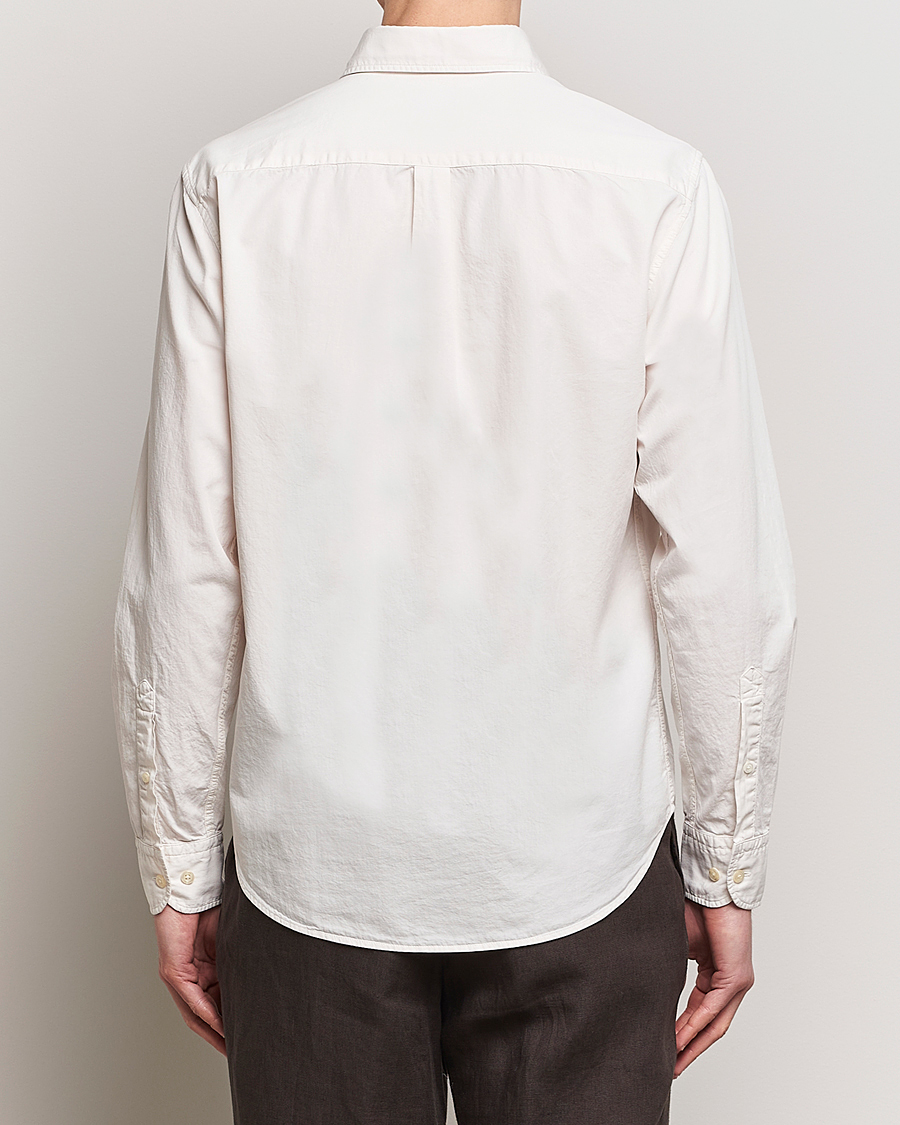 Hombres | Camisas | Oscar Jacobson | Reg Fit Wide Spread Collar Twill Ecru White