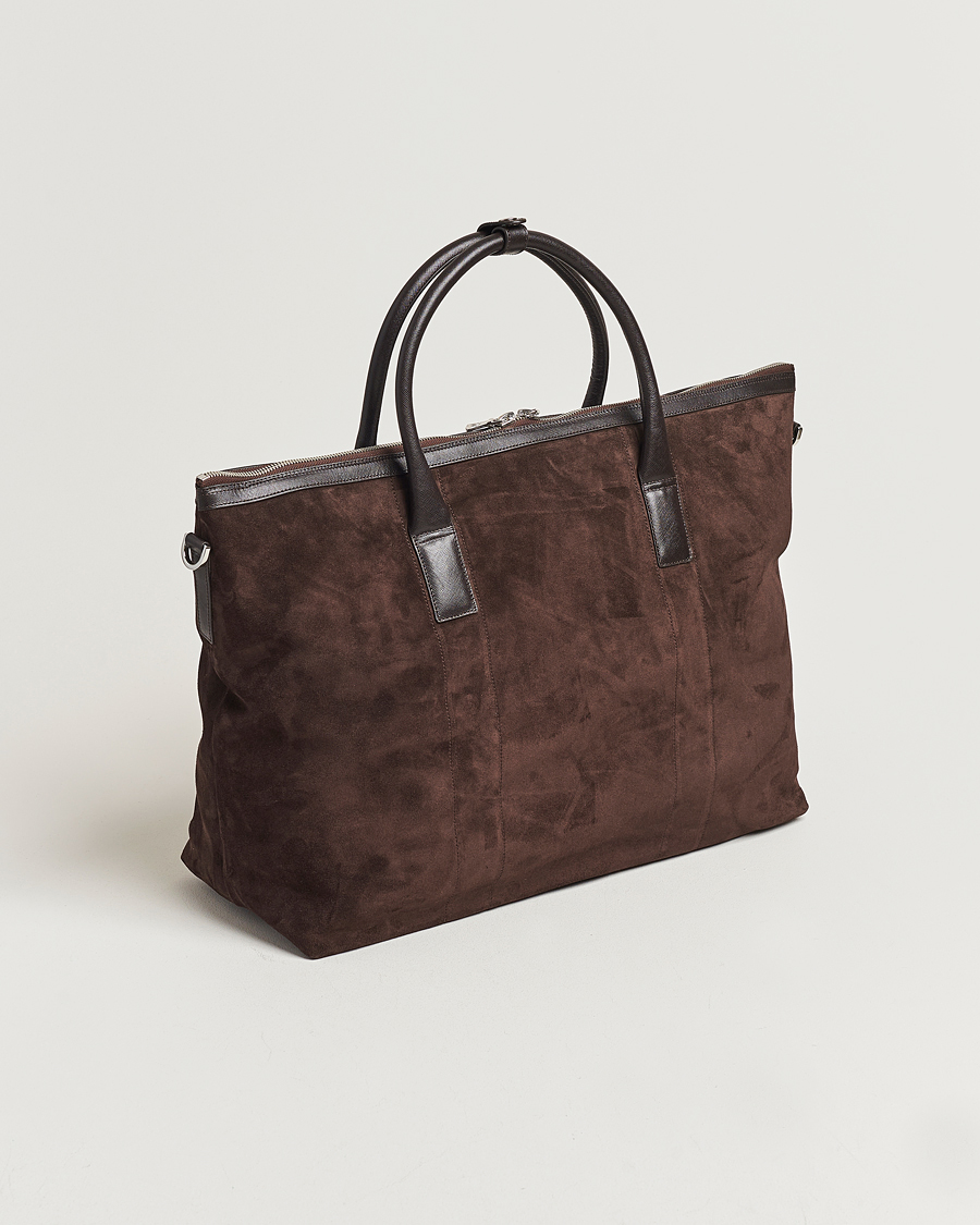 Hombres | Bolsos | Oscar Jacobson | Weekend Bag Soft Leather Chocolate Brown