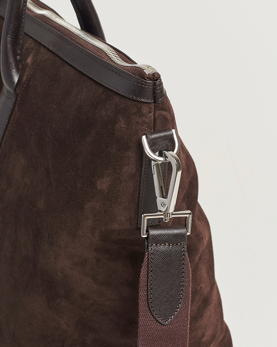 Hombres | Bolsos | Oscar Jacobson | Weekend Bag Soft Leather Chocolate Brown